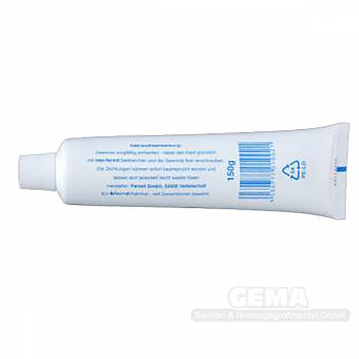 Weiße Tube Dichtungspaste NEO FERMIT für Gewindeverbindungen mit blauer Barcode