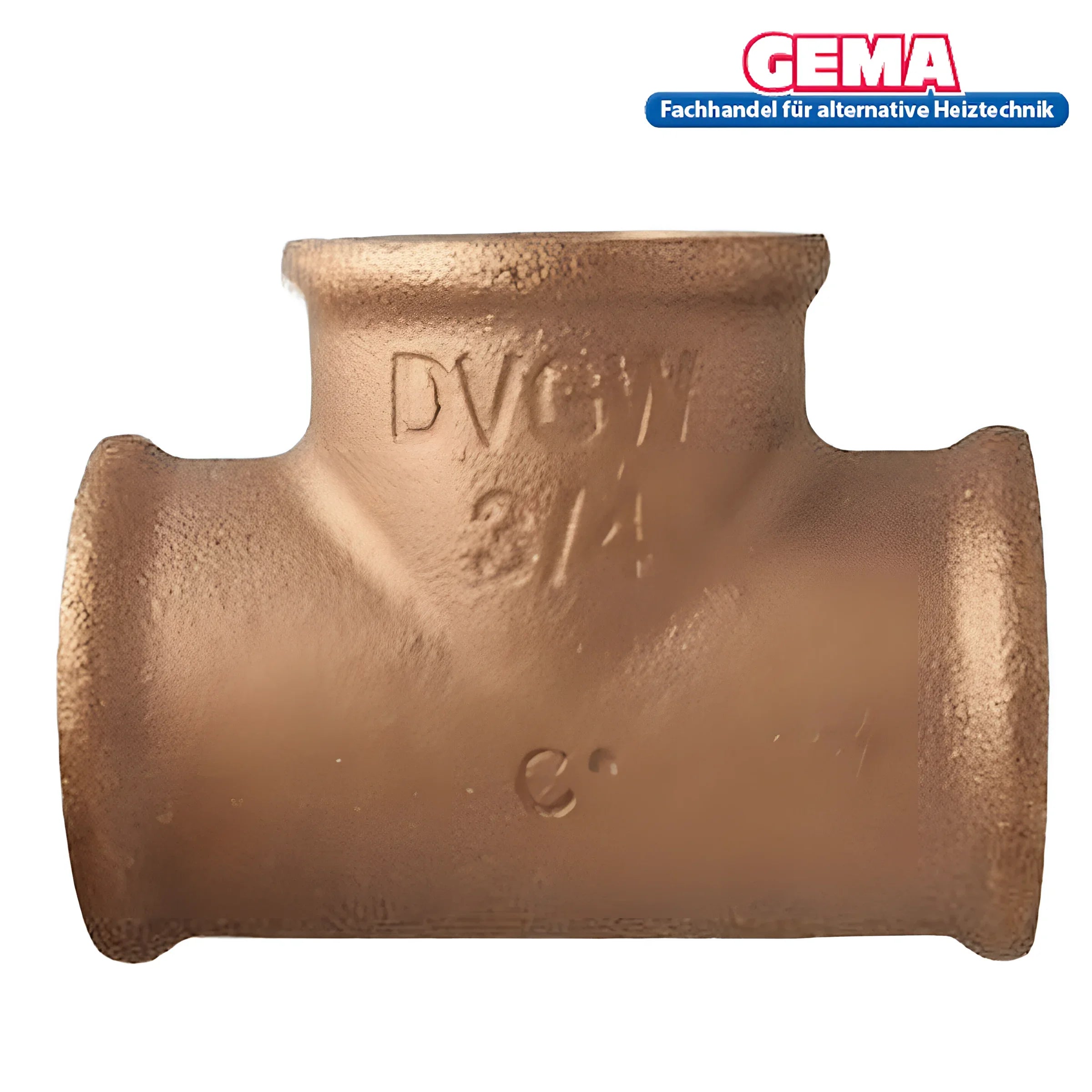 Bronzefarbener Rotguss T-Stück Fitting für Rohrleitungen, hochwertiges T-Stück Fitting