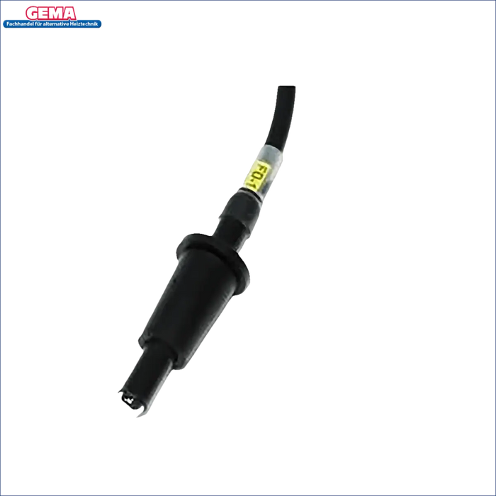 Schwarzer Sensor mit Kabel für Flammensensor Ecofire E+ und ES+ Pelletbrenner