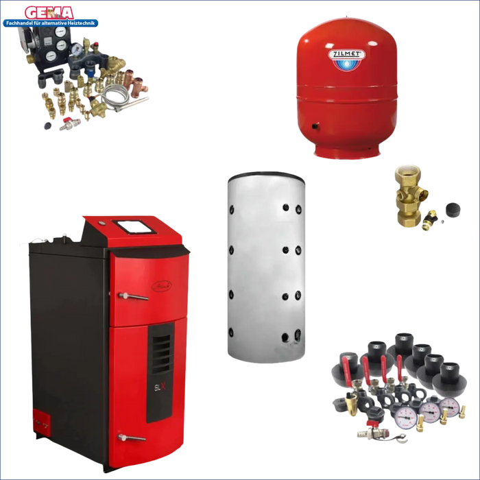 Heating system components for the moderne Holzvergaserheizung mit hoher Effizienz und Umweltfreundlichkeit