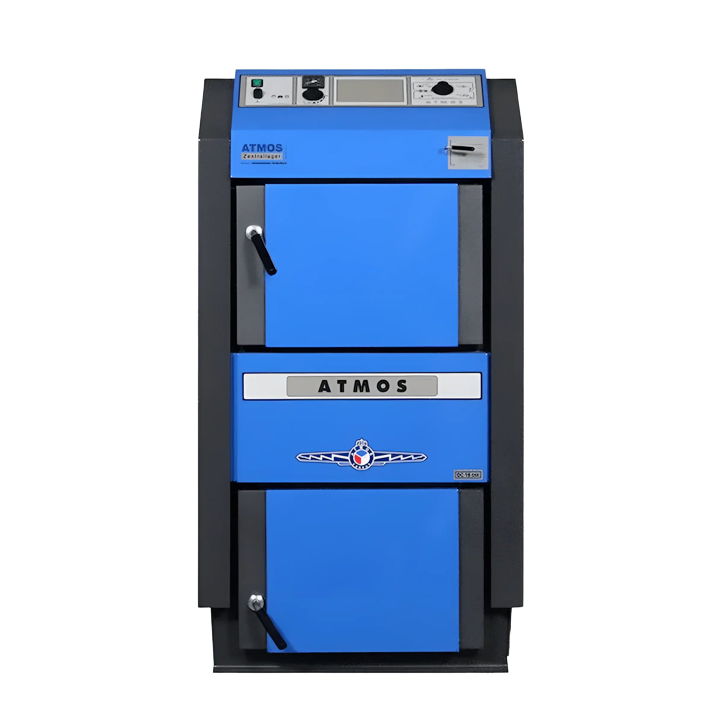 Blaus und Grauer Holzvergaser Atmos GSE Serie DC50GSE für effiziente Biomasseheizung