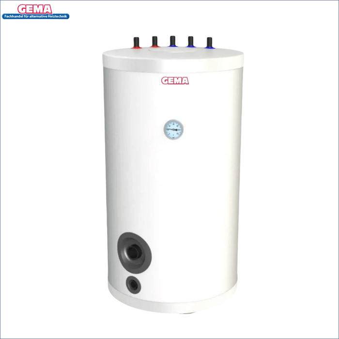 Weißer zylindrischer Warmwasserspeicher mit 120 L und Incoloy 825 Heizstab