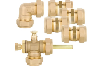 Brass plumbing fittings für Solarpaket Flachkollektoren AMX2.51 12.65 m² mit solarregler logo