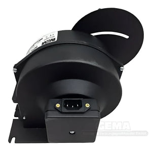 Schwarzer industriemotor mit Power-Connector für Gebläse WPA im Optima Komfort Plus