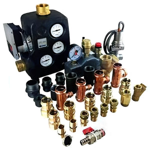 Assorted plumbing fittings and components for Thermoflux Pelling 35/150 komplettpaket Thermoflux