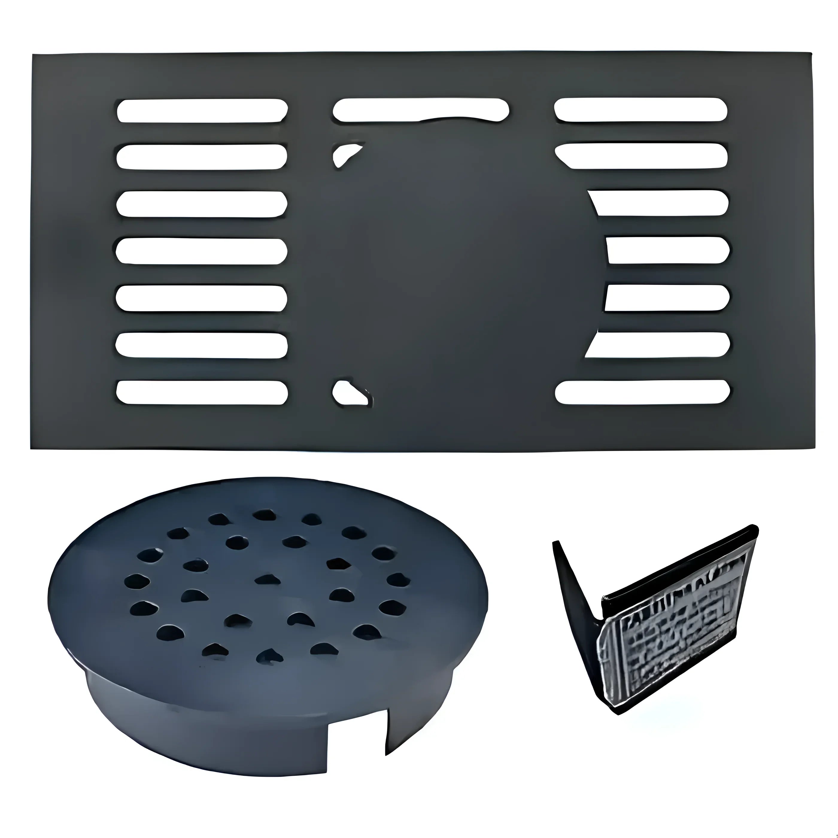 Schwarzer Metallablaufdeckel für Thermoflux Pelling 50/185 mit Pufferspeicher ohne WT