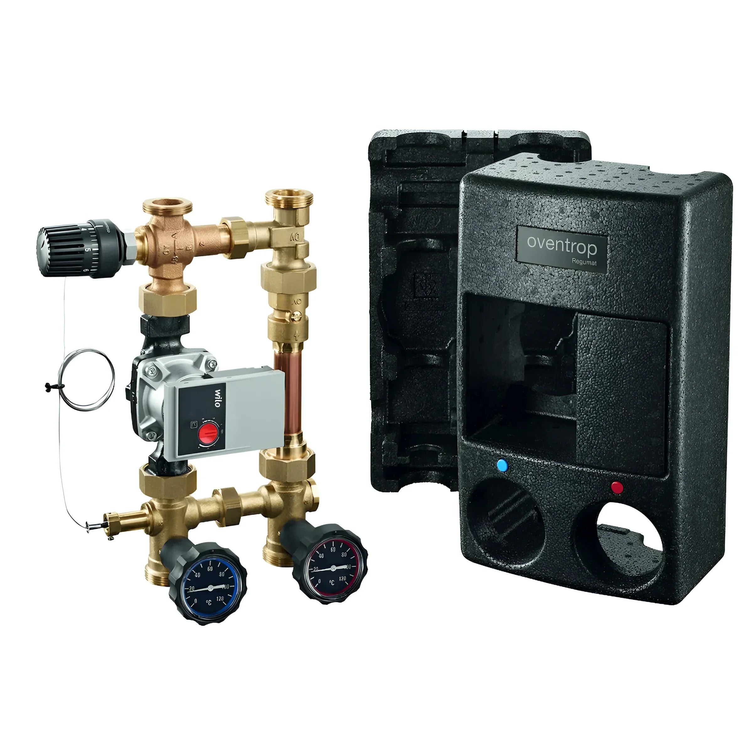Plumbing manifold mit Pumpe Wilo Para und isoliertem Gehäuse für kessel rücklaufanhebung