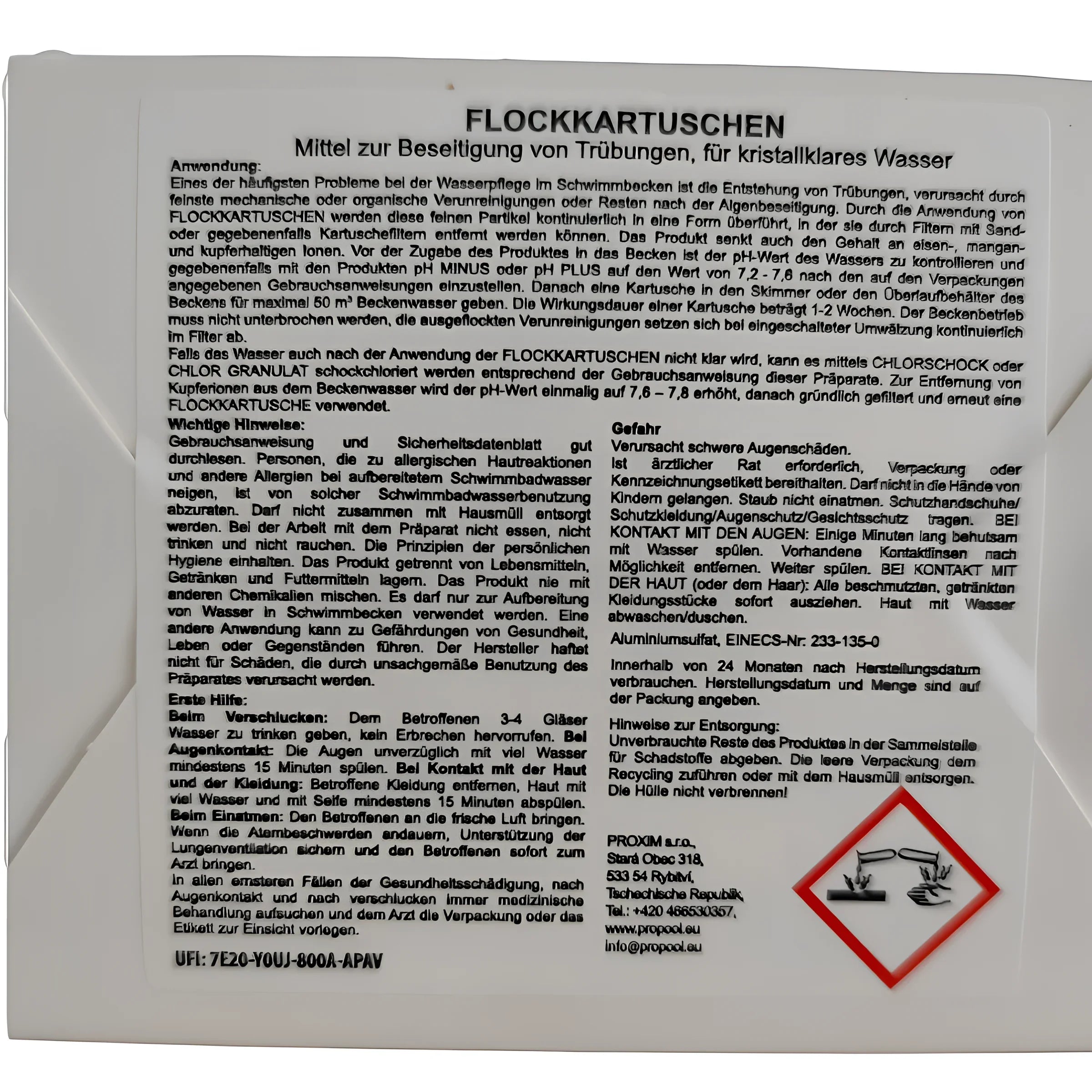 Flockungskartuschen für 📏 Poolwasseraufbereitung - klareres Wasser durch gezielte Flockung 🏊‍♂️⚗️