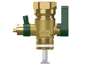 Brassene Sanitärventil mit grünen Akzenten für Thermoflux Pelling 25/230 mit Hygienespeicher