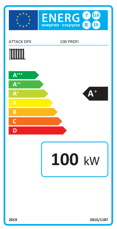 Kotel na zplyňování dřeva Attack DPX 100 Profi 100 kW, kusové dřevo