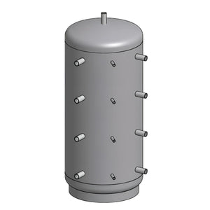 Grauer zylindrischer Tank mit mehreren Ports für das Industriekessel Set mit hohen Wirkungsgrad