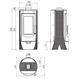 Cheminée design en fonte Plamen Tara – indépendante de l'air ambiant