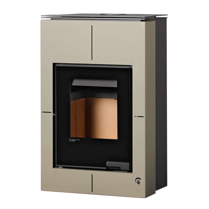 Vario Saporo Manual Kaminofen 🏠| 11/7 kW Leistung, modernes Design, 5 mm Kesselstahl, ideal für Heizungssysteme.