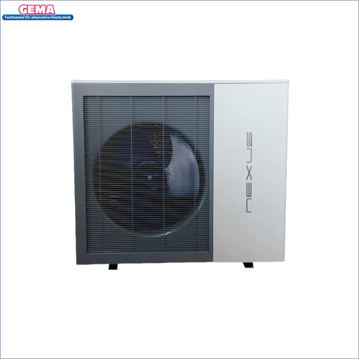 Graue und weiße Luft-Wasser Wärmepumpe Monoblock Nexus M mit 8 kW Leistung