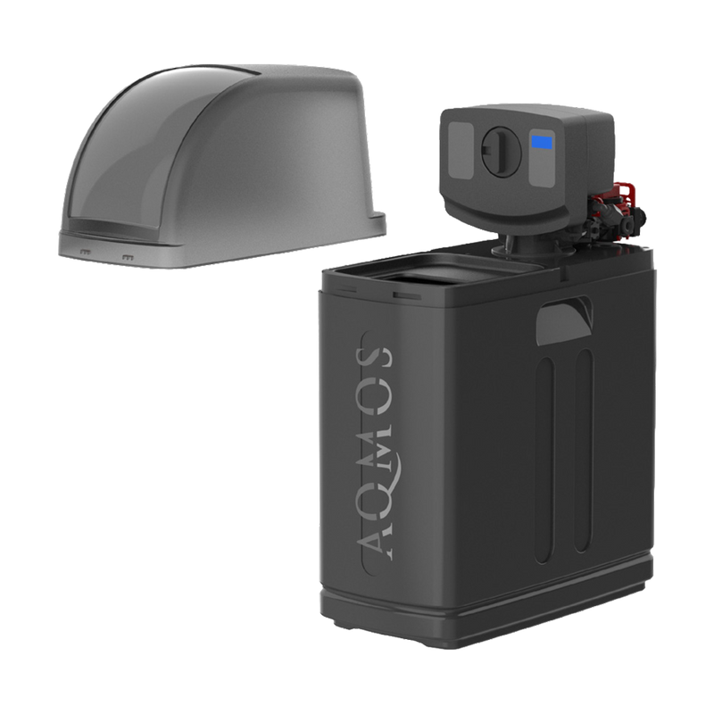 Aqmos R2D2-32 BLACK EDITION vodní změkčovač sada s zpětným proplachem filtrem, připojovací sadou a montážním blokem