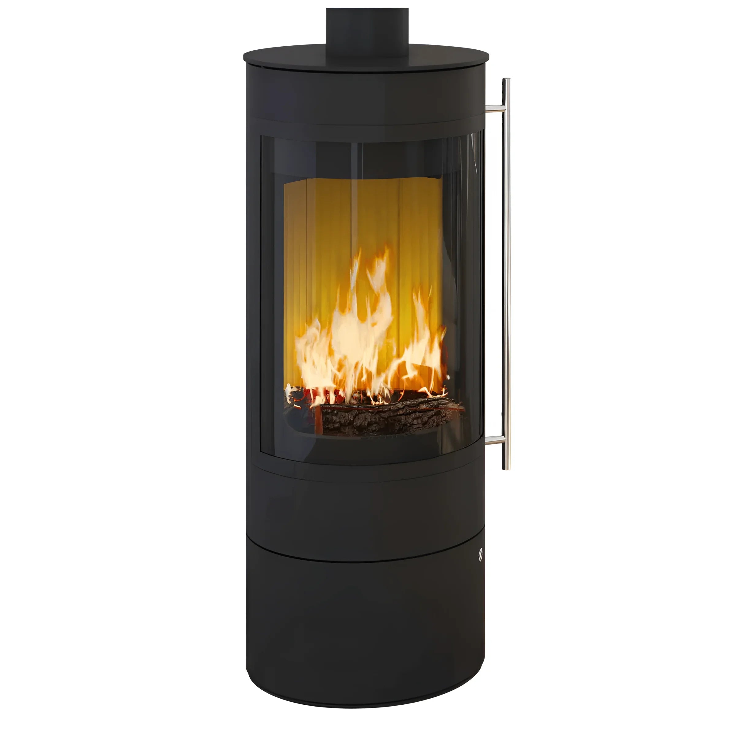 Kaminofen Pular Compact 5 kW 🔥 mit Glasfront und modernster Technik, elegantes Design für ein gemütliches Zuhause.