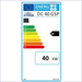 Energieeffizienzlabel für den Blauer und grauer Holzvergaser- und Festbrennstoffkessel mit A+ Bewertung und 40 kW Leistung