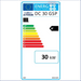 Energieeffizienzlabel für Blauer und grauer Holzvergaser- und Festbrennstoffkessel mit A+ und 30 kW