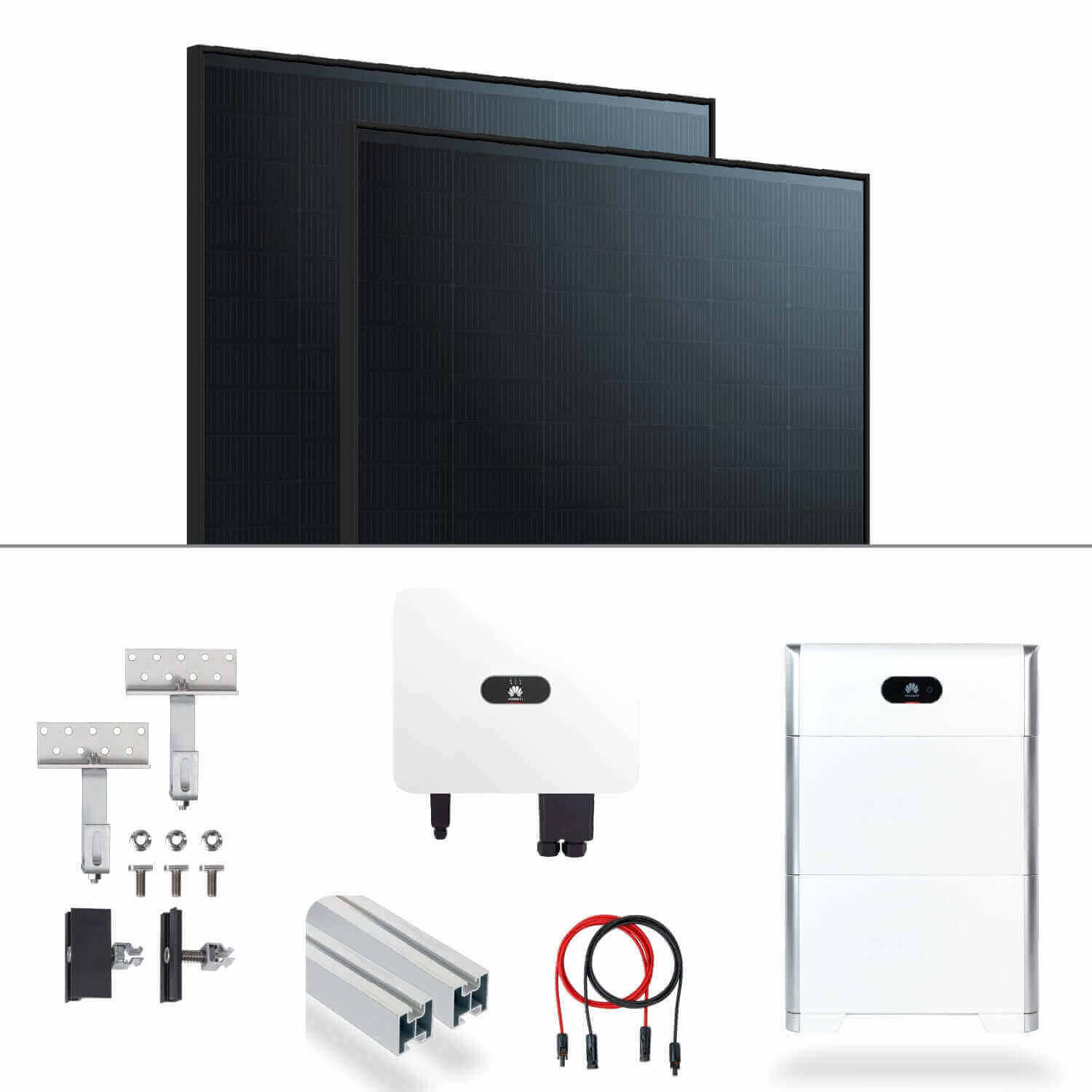 Huawei SUN2000-8KTL-M1 Set: ☀️ 2x solar panels, inverter, & accessories for efficient energy savings ⚡️
