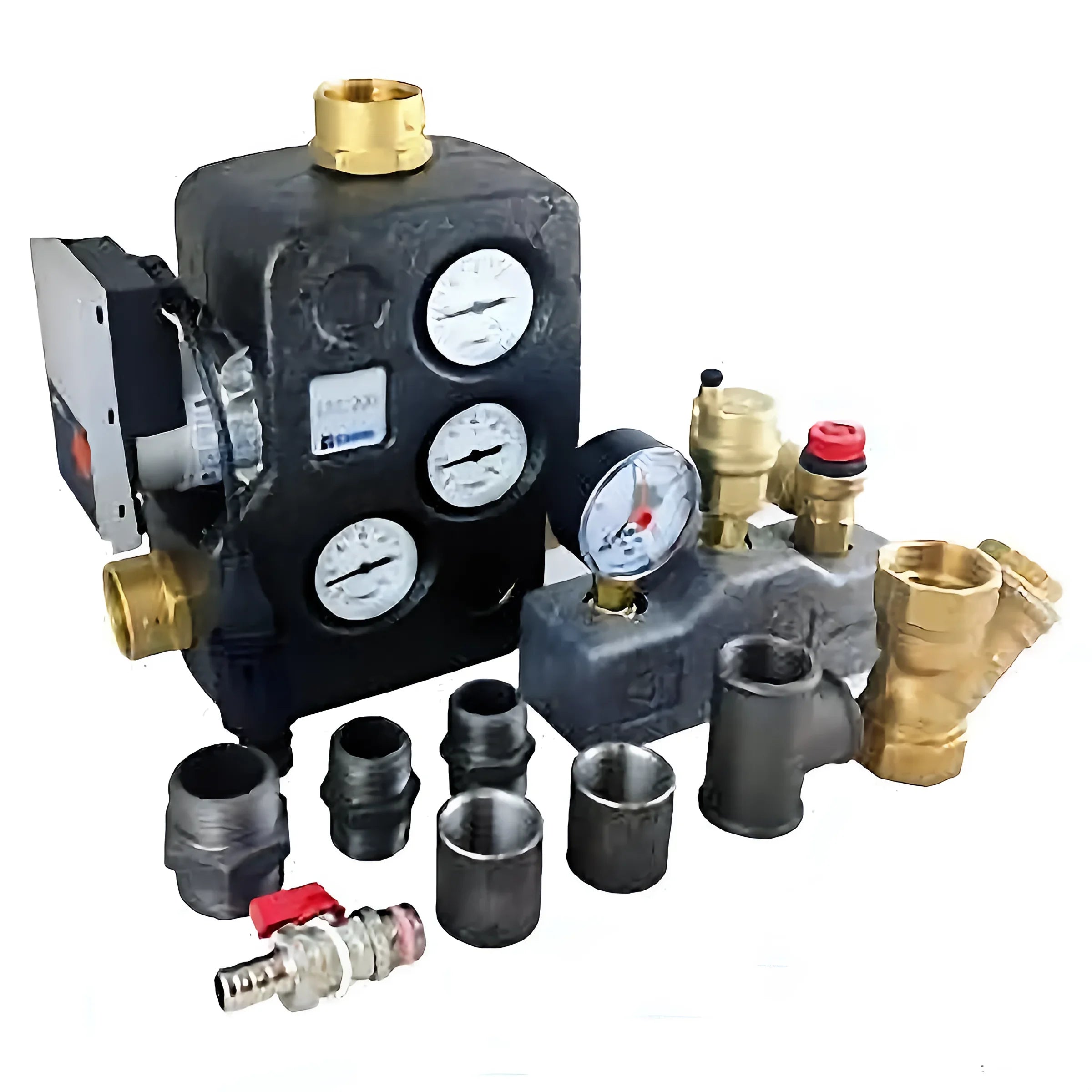 Thermoflux Pelling Eco Plumbingsystem mit Manifold, Gauges und Anschlüssen für effiziente Heizlösung