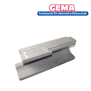 Grauer Beton-Dachziegel mit gebogener Form für optimale Vergasung im Attack Holzvergaser