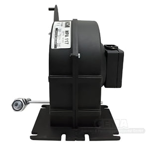 Schwarzes Gebläse WPA für Drückgebläse Typ WPA im Optima Komfort Plus System