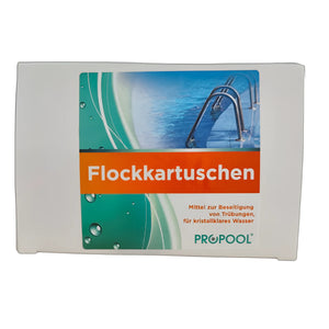 Flockungskartuschen 🏊‍♂️ zur Verbesserung der Wasserqualität 💧 für kristallklares Poolwasser 🌊 von PROPOOL.