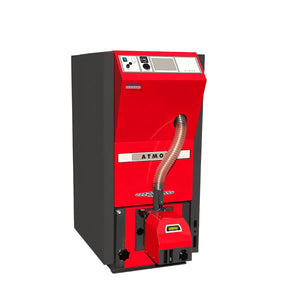 Pelletkessel Atmos PX15 in rot, effiziente Heizung für Zuhause mit Förderungsmöglichkeiten 🔥💰