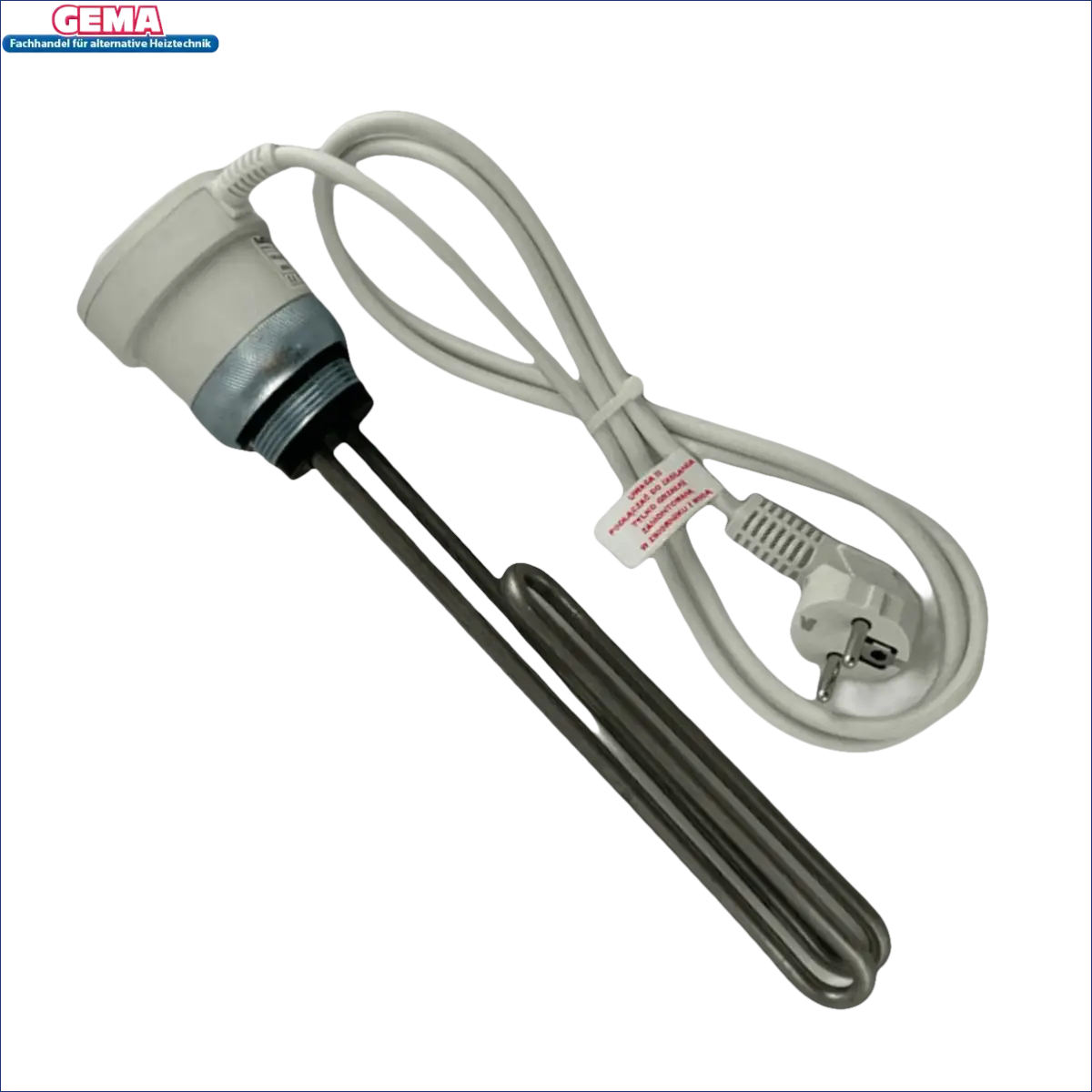 Immersionsheizung mit elektrischem Kabel für Heizstab Heizpatrone 1,5 kW 1 ½“ mit AG