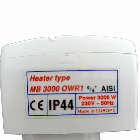 Heizstab Heizpatrone 3 kW | 230 V | 6/4″ | AISI 316 Edelstahl - GEMA Shop