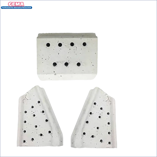 Poröse Betonblöcke für Keramiksteine in Pelletbrenner Ecofire E+ und ES+