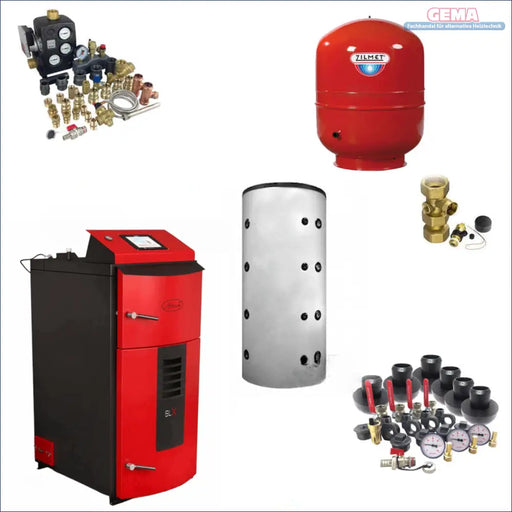 Heating system components for the moderne Holzvergaserheizung mit hoher Effizienz und Umweltfreundlichkeit