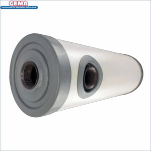 Cylindrischer Wasserfilter mit Gewindeadaptern für Nachheizmodul MDC 400P Heizstab MDC400 Plus