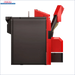 Rotes und schwarzes Heizsystem vom PelletsHeizung Attack Pellet 30 Automatic Plus