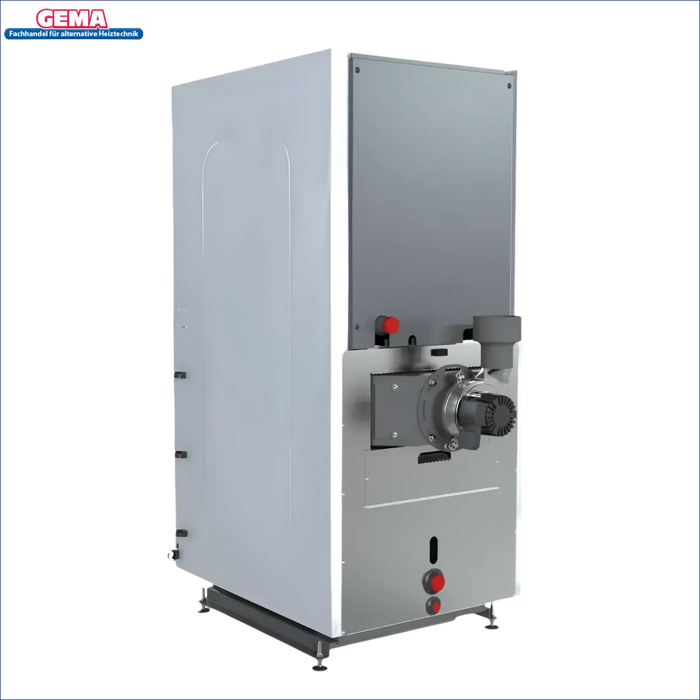 Industrielle Heizumgebung mit Pelletkessel Defro Bioslim 20 kW in Betrieb