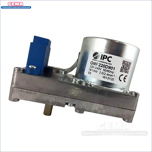 Silizium-Kupfer-Silber-Grau Elektromotor mit blauer Verbindung für Pelletkessel Thermoflux Pelling Eco 25