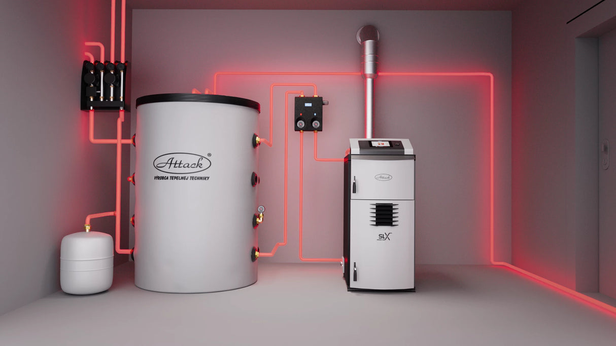 Splyňovač dreva 50 kW ATTACK SLX 50 Profi