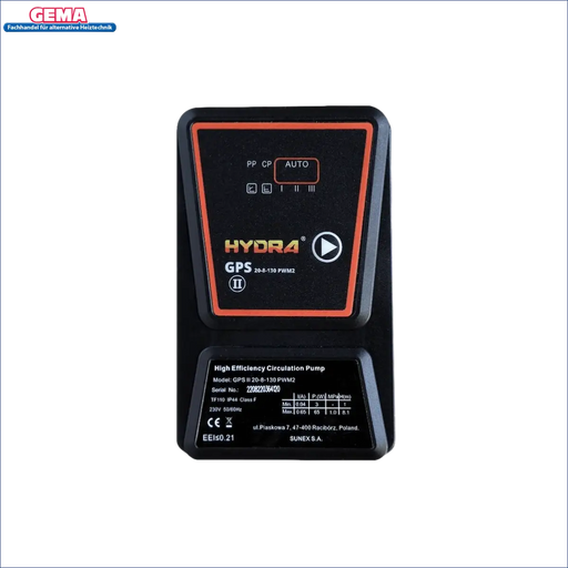 Schwarze Kreiselpumpe mit orangefarbenem Rand für Solar, Ersatz für Wilo YONOS PARA ST15/7 PWM2