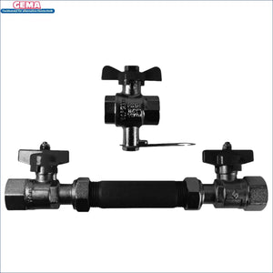 Plumbing valves und Rohrmontage für Wärmemengenzähler 1 Zoll mit horizontalen Einbaulagen zugelassen