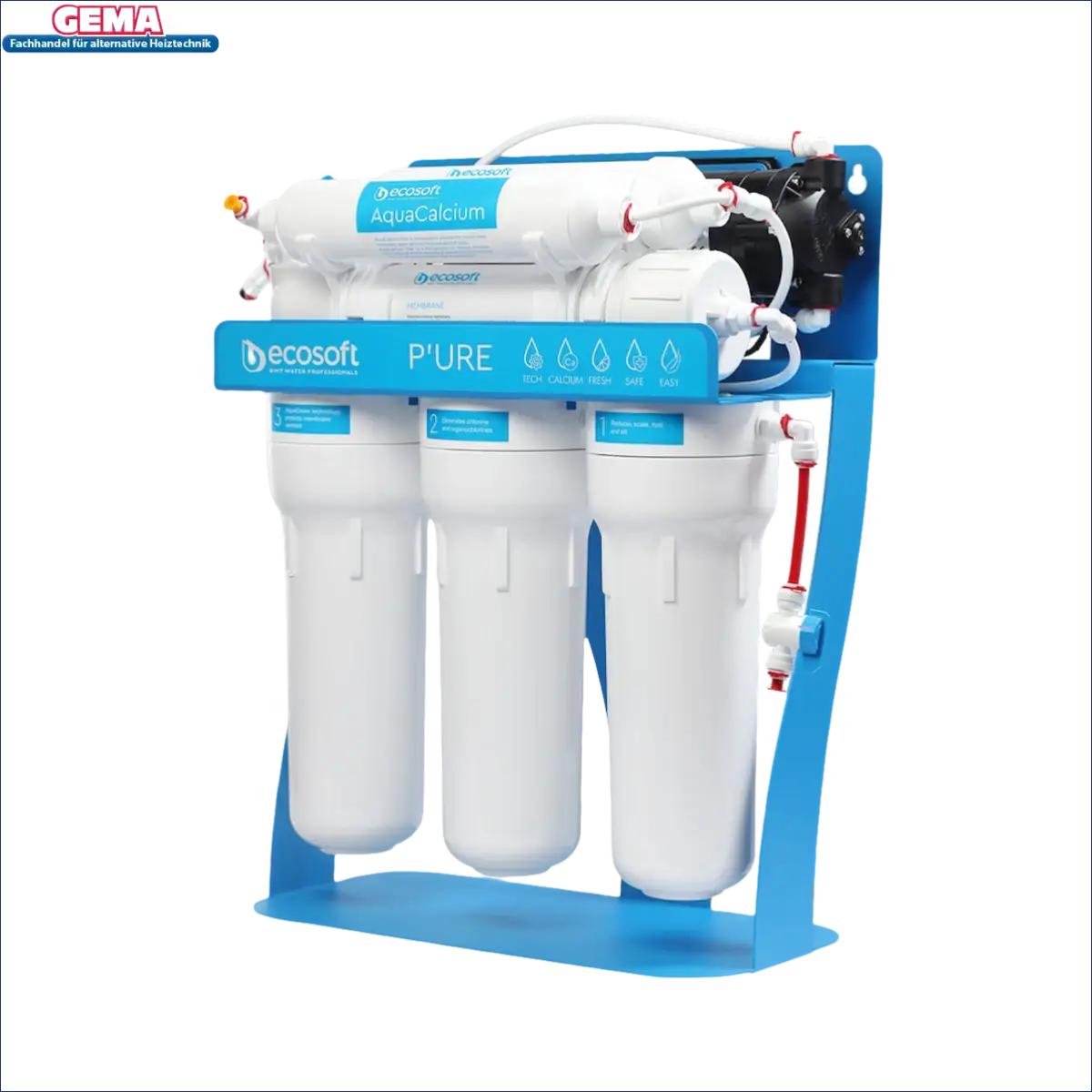 Ecosoft P’URE Wasserfiltersystem in der Umkehrosmoseanlage Pure Aquacalcium